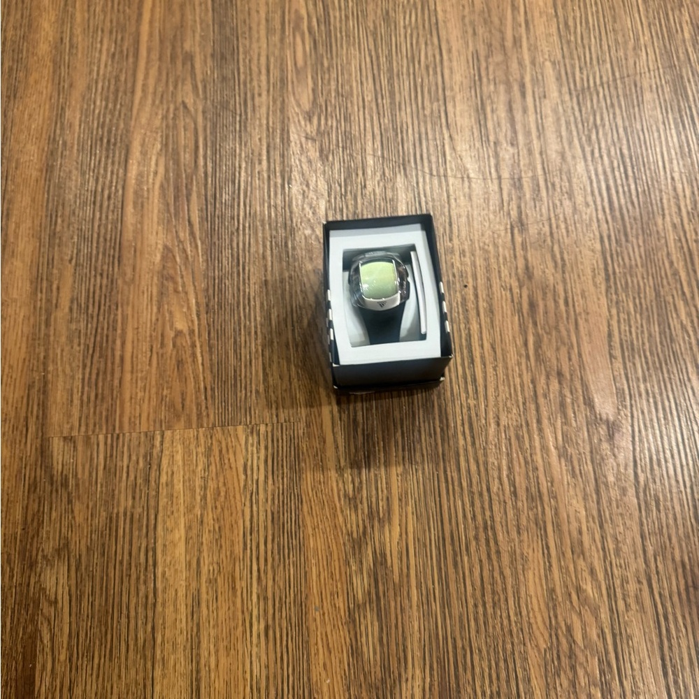 Silver and Green Watch in Box